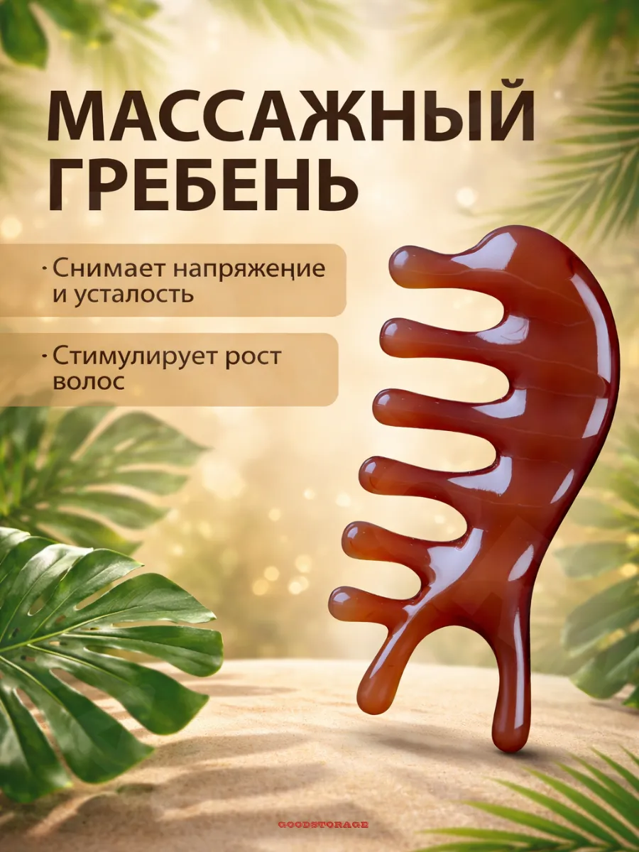 Стимулирующая массажная расческа-гребень