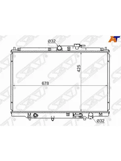 Радиатор охлаждения Honda Odyssey 1994-1999 SG-HD0007