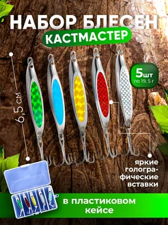 Блесна кастмастер набор для рыбалки на хищника 5 шт