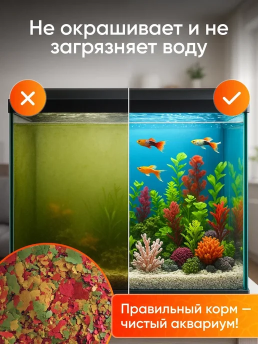Хлопья корм для аквариумных рыб, 160г, 160 г, фото 4
