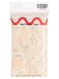 Heart Shower Towel Мочалка для душа 28х95