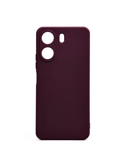 Чехол Xiaomi Poco C65 (2310FPCA4G) силиконовый Soft Touch 4 Promise mobile. Цвет бордовый. Вид 1.