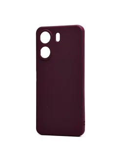 Чехол Xiaomi Poco C65 (2310FPCA4G) силиконовый Soft Touch 4 Promise mobile. Цвет бордовый. Вид 2.