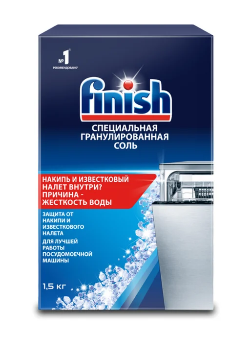 Finish Соль для посудомоечной машины, 3 кг, 1,5 кг, фото 5