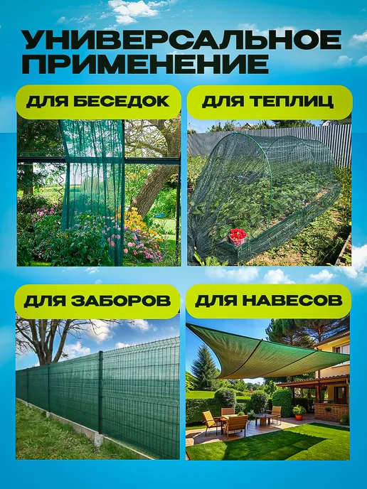 Агро-Веста затеняющая сетка 55 1 Затеняющая сетка садовая для теплиц и забора 55% 1х12м, 12 м, фото 2
