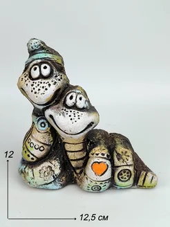 Статуэтка пара Змеек из шамотной глины Ceramic Fauna 270064248 купить за 992 ₽ в интернет-магазине Wildberries