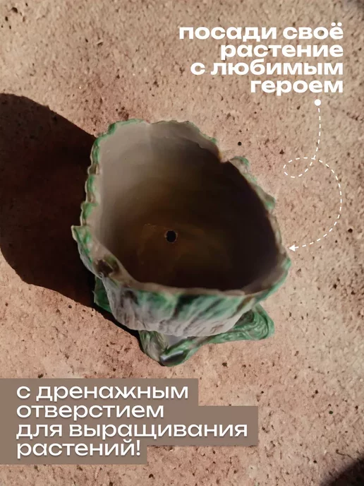 Кашпо для террариумов The One Rose Кашпо Грут горшок для растений на полку, зеленый, фото 3