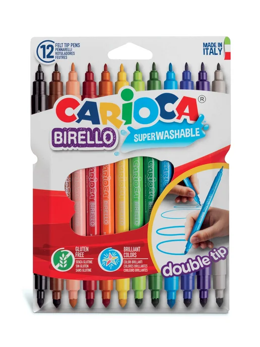 Carioca Birello фломастеры двусторонние, набор 12 цветов 42753, 12 цв., фото 2