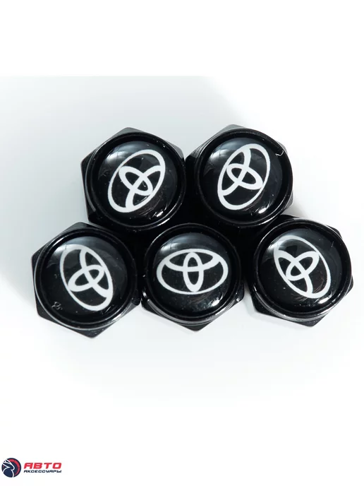 Колпачки на ниппель Toyota, черный, фото 2