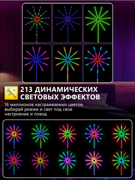 Радужный светлячок Умная Smart гирлянда RGB нового поколения с Bluetooth, вариант, фото 6