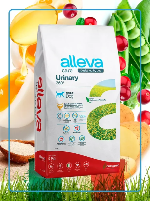 Сухой корм Alleva Ветеринарная Диета для собак, взрослые, 5 кг