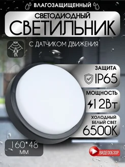 Светодиодный светильник потолочный влагозащищенный 12Вт 220В TDMElectric 270274459 купить за 1 778 ₽ в интернет-магазине Wildberries