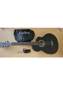 Гитара акустическая, чёрная 3/4 38" EasyBass 270366521 купить за 2 666 ₽ в интернет-магазине Wildberries