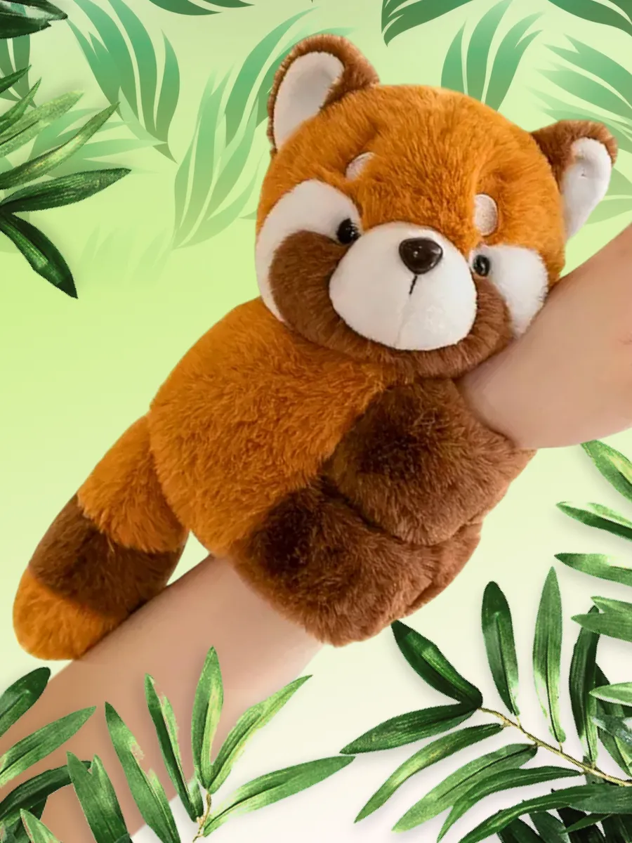 Мягкая игрушка на руку Красная панда детский браслет