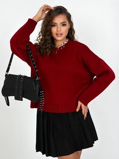 свитер оверсайз вязаный укороченный теплый Indi knitwear 270398875 купить за 1 655 ₽ в интернет-магазине Wildberries