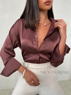 Атласная блузка нарядная Moon Rose 270420446 купить за 1 754 ₽ в интернет‑магазине Wildberries