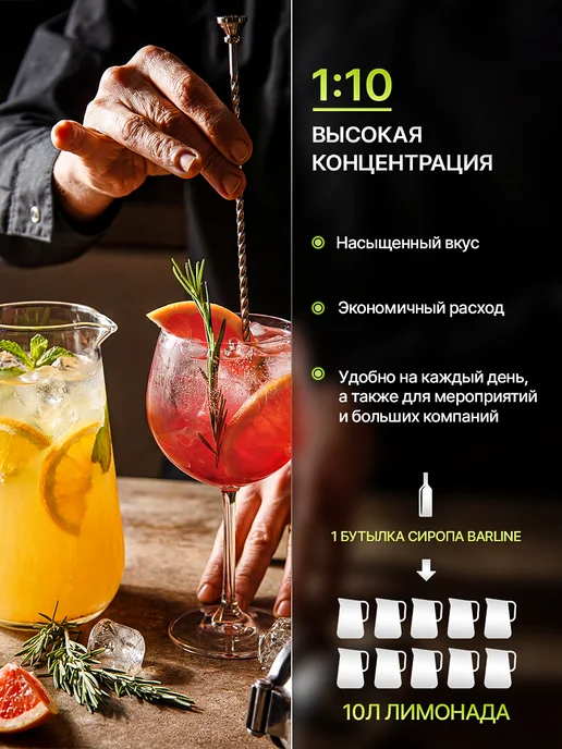 Barline Сироп Фундук для напитков и десертов 1л, 1 л, фото 2