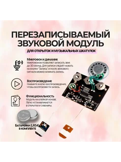 Звуковой перезаписываемый модуль Arduino для открыток