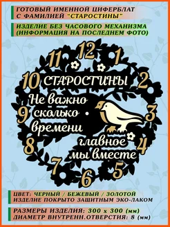 Часы (циферблат) с фамилией "Старостины" 30 см папе в дом АПЕЛЬСИН МАРКЕТ 270586361 купить за 1 545 ₽ в интернет-магазине Wildberries