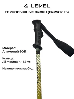 Горнолыжные палки Carver XS подростковые кольца - 55 мм