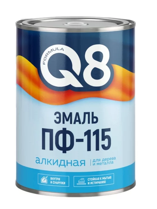 Family Joys Эмаль Q8 ПФ-115 для металла и дерева - вишневая 0,9кг, 900 г
