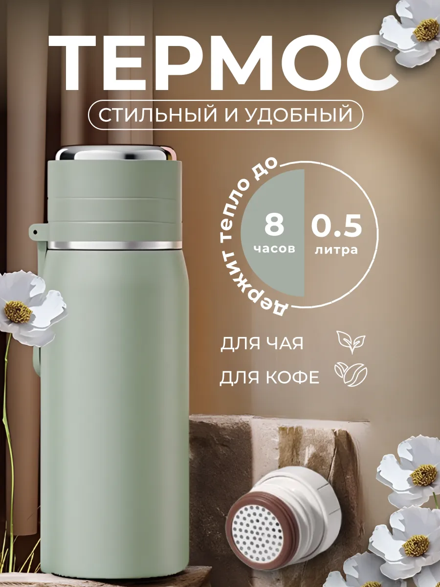 Мини термос для чая и кофе,...