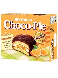 Пирожное Orion Choco Pie Апельсин 360 гр