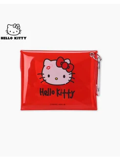 Красный прозрачный кошелёк с принтом Hello Kitty