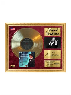 Золотая декоративная виниловая пластинка Frank Sinatra