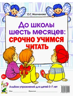 До школы шесть месяцев. Срочно учимся читать. Альбом упражн