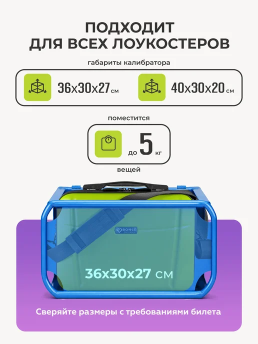 Bonle Чемодан на колесах М с кейсом в комплекте, зеленый, фото 2