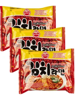 Лапша Kimchi Ramen Оттоги со вкусом кимчи 120 г * 3 шт