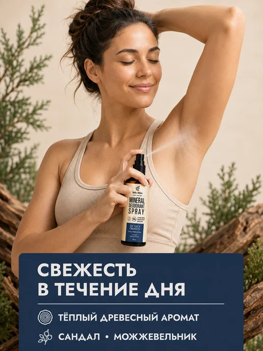 Verba Natura Дезодорант спрей Сандаловое дерево 50 мл, 50 мл, фото 4
