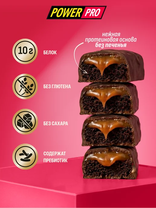 POWER PRO Протеиновые батончики ТВИНС БАР вкус шоколадного печенья, вариант, фото 2