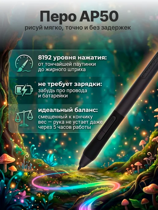 GAOMON Графический планшет для рисования PD1161, вариант, фото 2