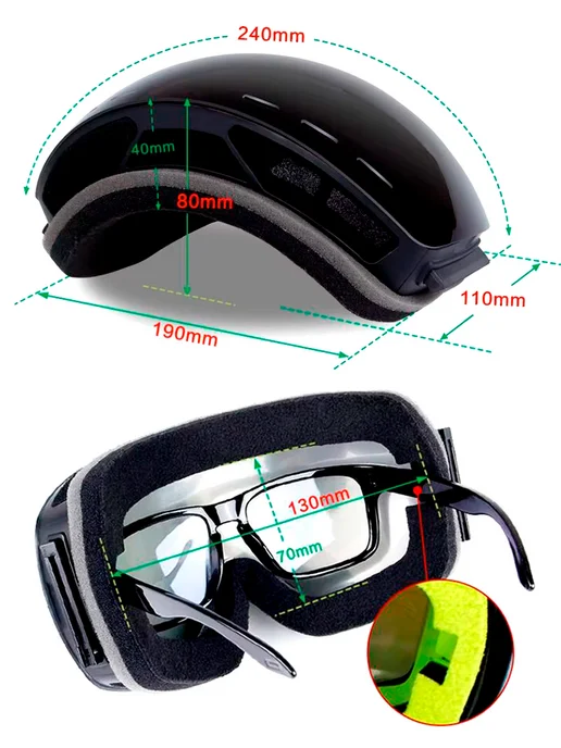 EnduroStore Горнолыжная маска в прочном кейсе, красный, фото 7