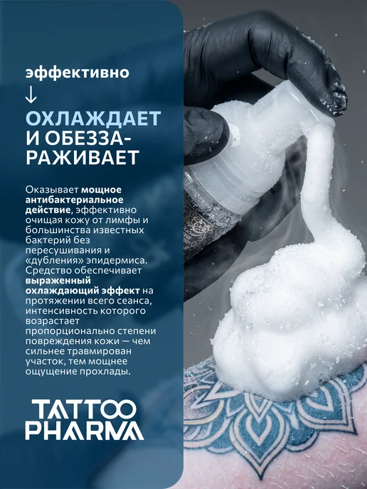 Tattoo Pharma Пенка охлаждающая для тату Holy Bubble, 50 мл, 50 мл, фото 2