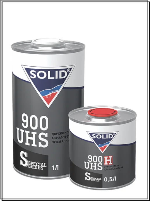 Solid Лак автомобильный акриловый 900 HS 1л+0,5л, 1 л, 500 мл, фото 2