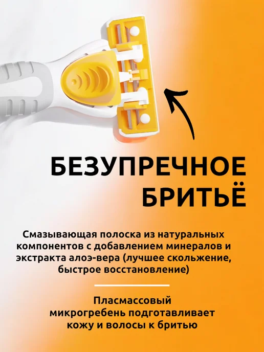 Выгодная полка Набор мужская бритва для лица с лезвиями кассетами насадками, вариант, фото 5