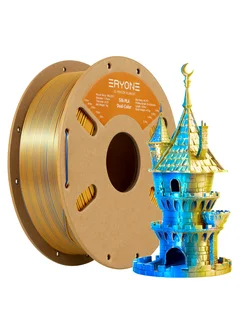 PLA пластик для 3d принтера Silk Dual Gold - Blue