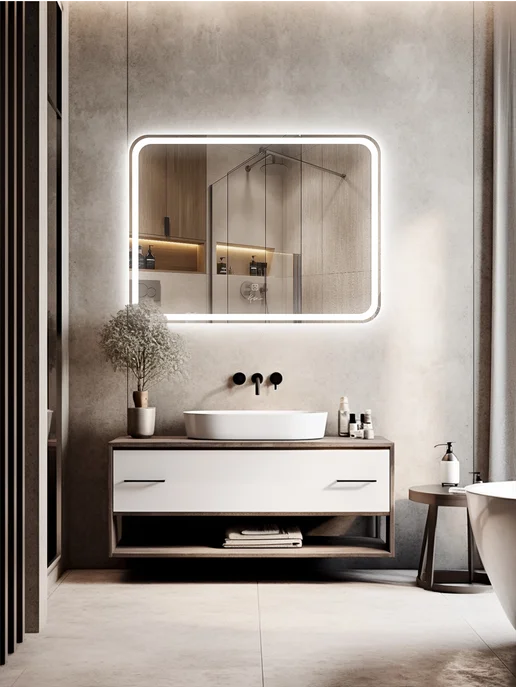 KVV GROUP Зеркало для ванной с подсветкой 50*70 Classico Raggio, 100x70, фото 6