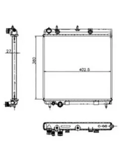 Радиатор системы охлаждения Citroen C3