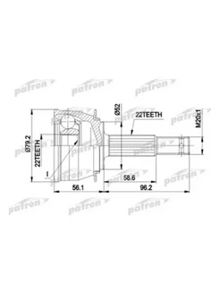 ШРУС наружный 22x52x29 Daewoo Nexia