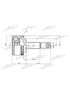 ШРУС наружный комплект 25x55x22 ABS 42T Nissan Almera