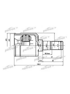 ШРУС внутренний 25x35x30 Hyundai Elantra