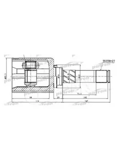 ШРУС внутренний левый 27X40X33 Nissan Qashqai