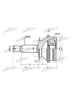 ШРУС наружный с кольцом ABS задний 27x58,8x25 ABS 52T Santa