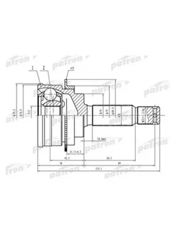 ШРУС наружный 21X48,5X21 Peugeot 206