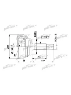 ШРУС наружный комплект 21x56,2x25 Renault