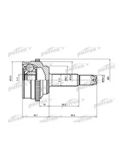 ШРУС наружный комплект 22x52x19 ABS 47T Kalos Aveo